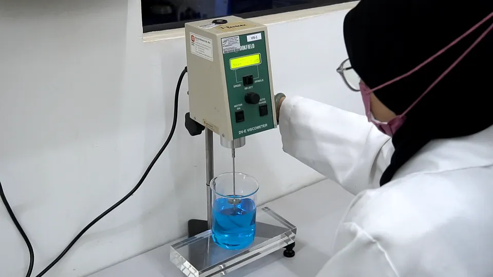 Viscosity testing in our R&D lab